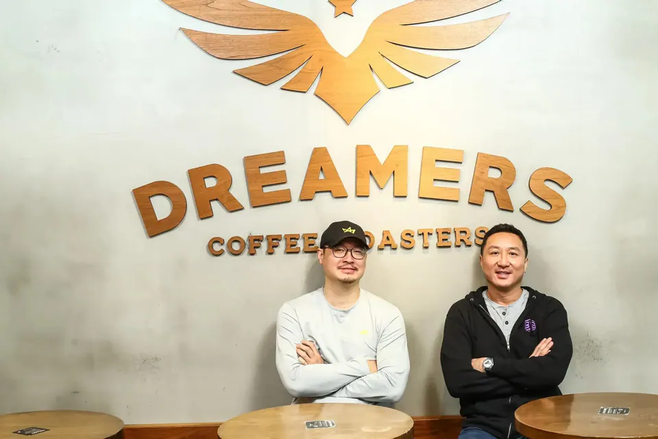 Phil Chen and Kai Huang at Dreamers Coffee Roasters